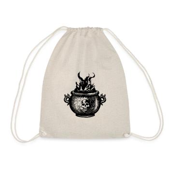 Kessel Magisch Hexe Halloween - Turnbeutel - Natur - Vorne
