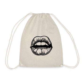 Lips, mouth, kissing lips - Drawstring Bag - nature - Front