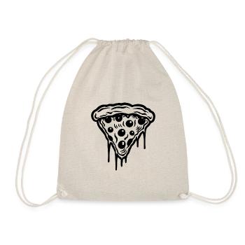Pizza Fast Food Pizzeria - Turnbeutel - Natur - Vorne