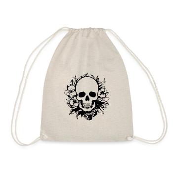 Skelett Kostüm Knochen Halloween Grusel - Turnbeutel - Natur - Vorne