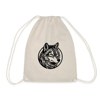 Wolf - Drawstring Bag - nature - Front
