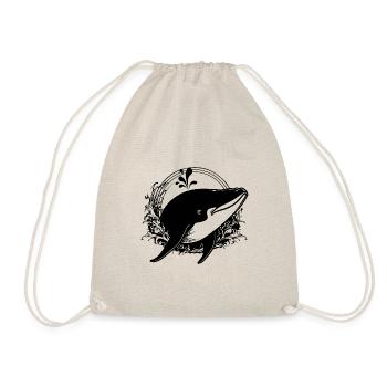 Whale Sea Fish - Drawstring Bag - nature - Front