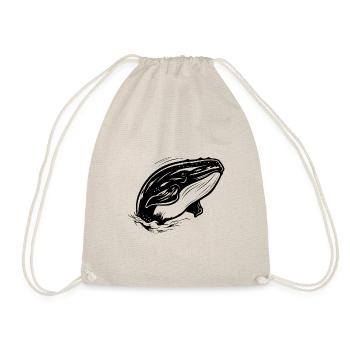 Whale Sea Fish - Drawstring Bag - nature - Front