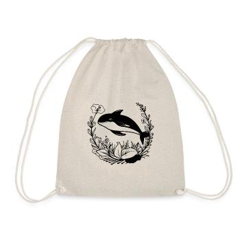 Whale Sea Fish - Drawstring Bag - nature - Front