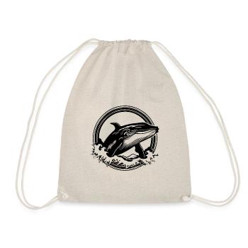 Whale Sea Fish - Drawstring Bag - nature - Front