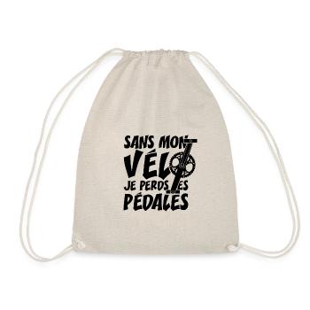 SANS MON VÉLO, JE PERDS LES PÉDALES ! - Sac de sport léger - nature - Devant