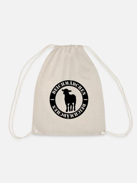 Deichmädchen - Küstenkind Your love for the coast! - Drawstring Bag - nature