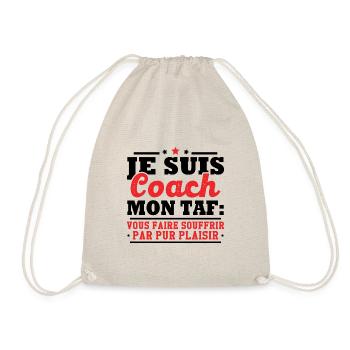 Je suis coach - humour cadeau sportif - Sac de sport léger - nature - Devant