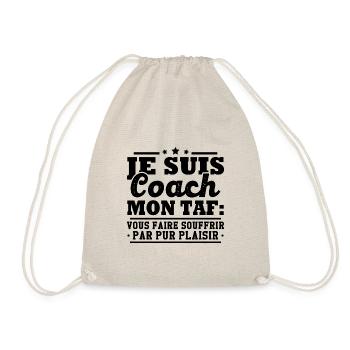Je suis coach - humour cadeau sportif - Sac de sport léger - nature - Devant