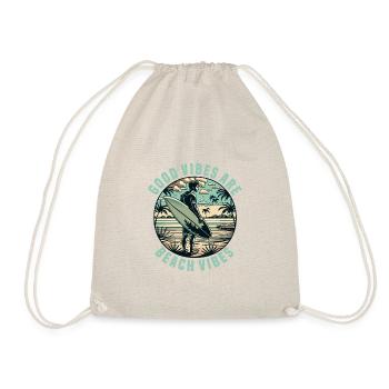 Surfen Surfer Sommer Palmen Strand Sonne Urlaub - Turnbeutel - Natur - Vorne
