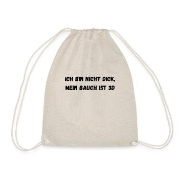Ich bin nicht Dick! - Turnbeutel - Natur - Vorne