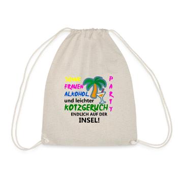 Kotzgeruch Saufen Jungesellenabschied Geschenkidee - Turnbeutel - Natur - Vorne