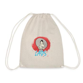 Laos Laote Laoten Mädchen Kleid Lao I Geschenk - Turnbeutel - Natur - Vorne