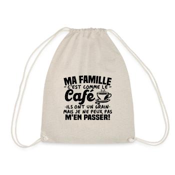 Ma famille c'est comme le café - Sac de sport léger - nature - Devant