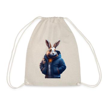 Hase, Hase, cool, lustig - Turnbeutel - Natur - Vorne