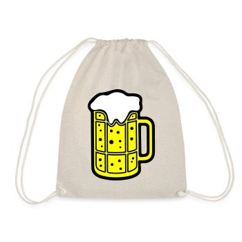 Bierkrug Bier Symbol Prost - Turnbeutel - Natur - Vorne