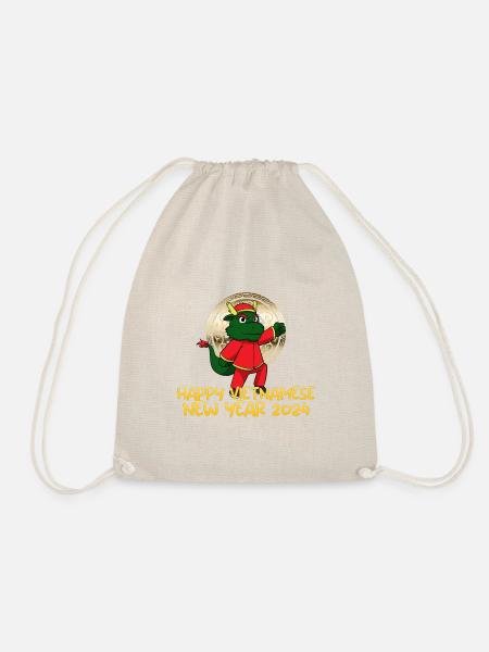 Vietnamesisches Neujahr Drache Vietnam I Geschenk - Turnbeutel - Natur