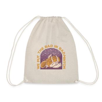 Badminton Player Sport Badminton I Gift - Drawstring Bag - nature - Front