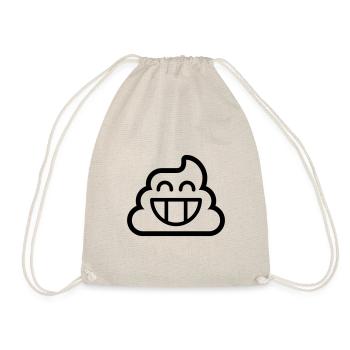 Emoji Poop 1c - Turnbeutel - Natur - Vorne