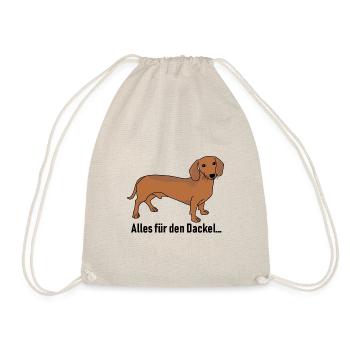 Alles für den Dackel... - Turnbeutel - Natur - Vorne