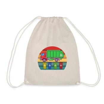 Müllwagen Liebe Müllabfuhr Kind Junge I Geschenk - Turnbeutel - Natur - Vorne