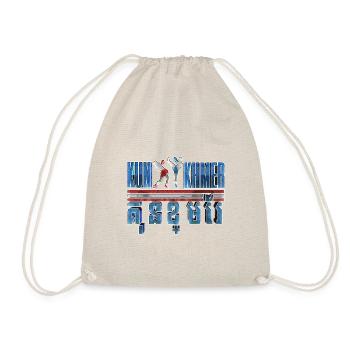 Temple du Cambodge Khmer Vintage drapeau je cadeau - Sac de sport léger - nature - Devant
