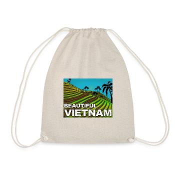 Vietnam Viet Farmers Rice Field Flag I Gift - Drawstring Bag - nature - Front