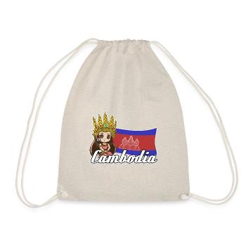Cambodia Tradition Dance Khmer Apsara I Gift - Drawstring Bag - nature - Front