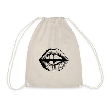 Lips, mouth, kissing lips - Drawstring Bag - nature - Front