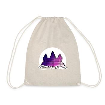Kambodscha Tempel Khmer Vintage Palmen I Geschenk - Turnbeutel - Natur - Vorne