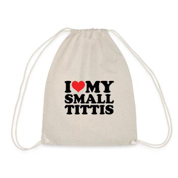 Kleine Brüste Titties Titten Busen Brust Satire - Turnbeutel - Natur - Vorne