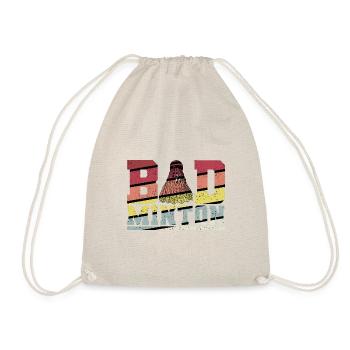 Badminton Player Sport Badminton I Gift - Drawstring Bag - nature - Front