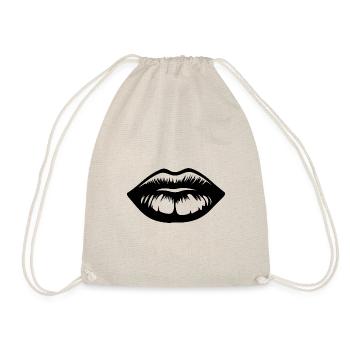 Lips, mouth, kissing lips - Drawstring Bag - nature - Front