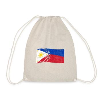 Philippines Filipino Flag Basketball I Gift - Drawstring Bag - nature - Front