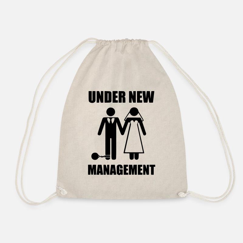 under new Managment Hochzeit Ehe Ehemann - Turnbeutel - Natur