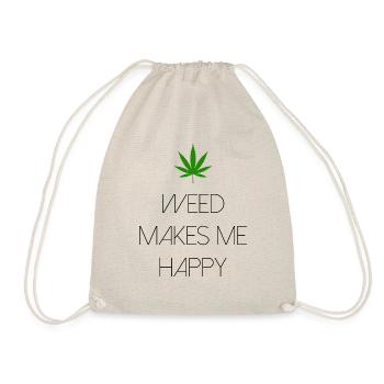 l’herbe me rend heureux cannabis marijuana - Sac de sport léger - nature - Devant