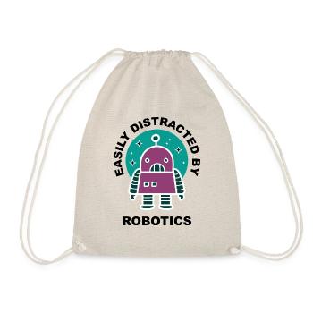 Abgelenkt von Robotern Studenten Robotic Engineer - Turnbeutel - Natur - Vorne