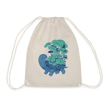 Mythical Elemental Water Turtle T Shirt - Drawstring Bag - nature - Front