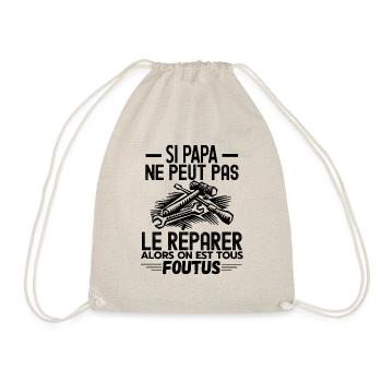 Papa réparateur Papa Bricoleur Papa de l année - Sac de sport léger - nature - Devant