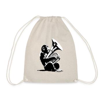 Singe Orchestre Tuba Street Art Banksy Style - Sac de sport léger - nature - Devant