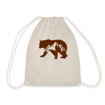 Bear Wildlife Mountains - Drawstring Bag - nature - Front