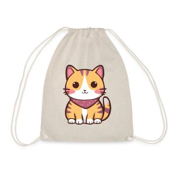 Chats Kawaii - chat mignon avec bandana - Sac de sport léger - nature - Devant
