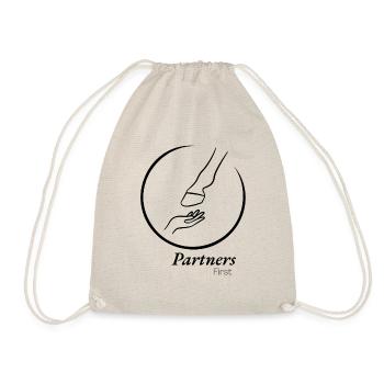 Hand & Huf - Partner zuerst (Schwarz) - Turnbeutel - Natur - Vorne