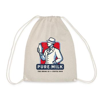 Boisson au lait pur d’un homme doux drôle - Sac de sport léger - nature - Devant