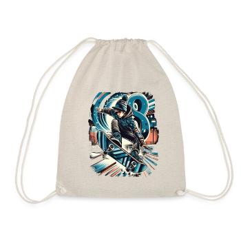 Skateboard Skater Design pour les garçons de 8 ans - Sac de sport léger - nature - Devant