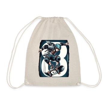 Skateboard Skater Design pour les garçons de 8 ans - Sac de sport léger - nature - Devant