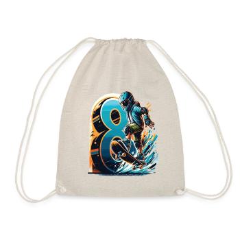 Skateboard Skater Design pour les garçons de 8 ans - Sac de sport léger - nature - Devant