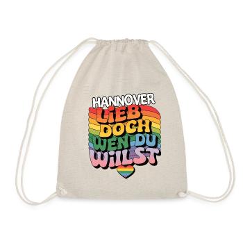 Hannover: Lieb Doch Wen Du Willst - LGBTQ - Turnbeutel - Natur - Vorne