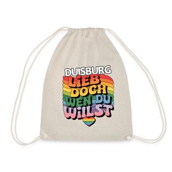 Duisburg: Lieb Doch Wen Du Willst - LGBTQ - Turnbeutel - Natur - Vorne