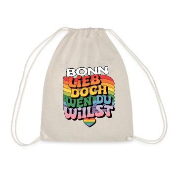 Bonn: Lieb Doch Wen Du Willst - LGBTQ - Turnbeutel - Natur - Vorne